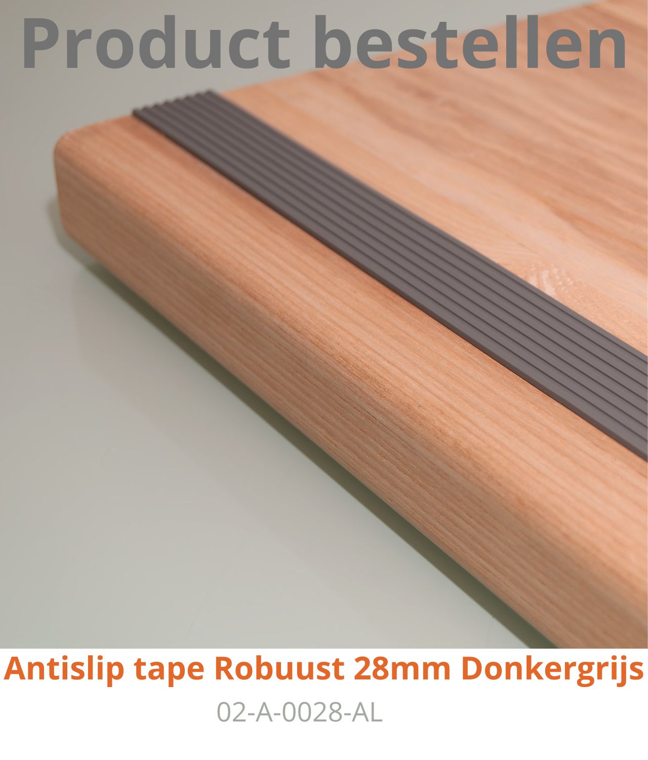 Antisliprubbertape Robuust Donkergrijs